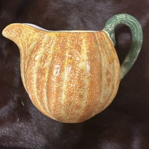 Vtg Fall CB Pottery Italian Ceramic Gourd Pitcher Squash Excellent Used